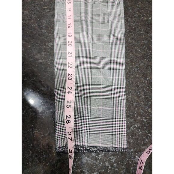 Soho Apparel Grey Plaid Ankle Length Ponte Pants in a Small - Picture 5 of 9